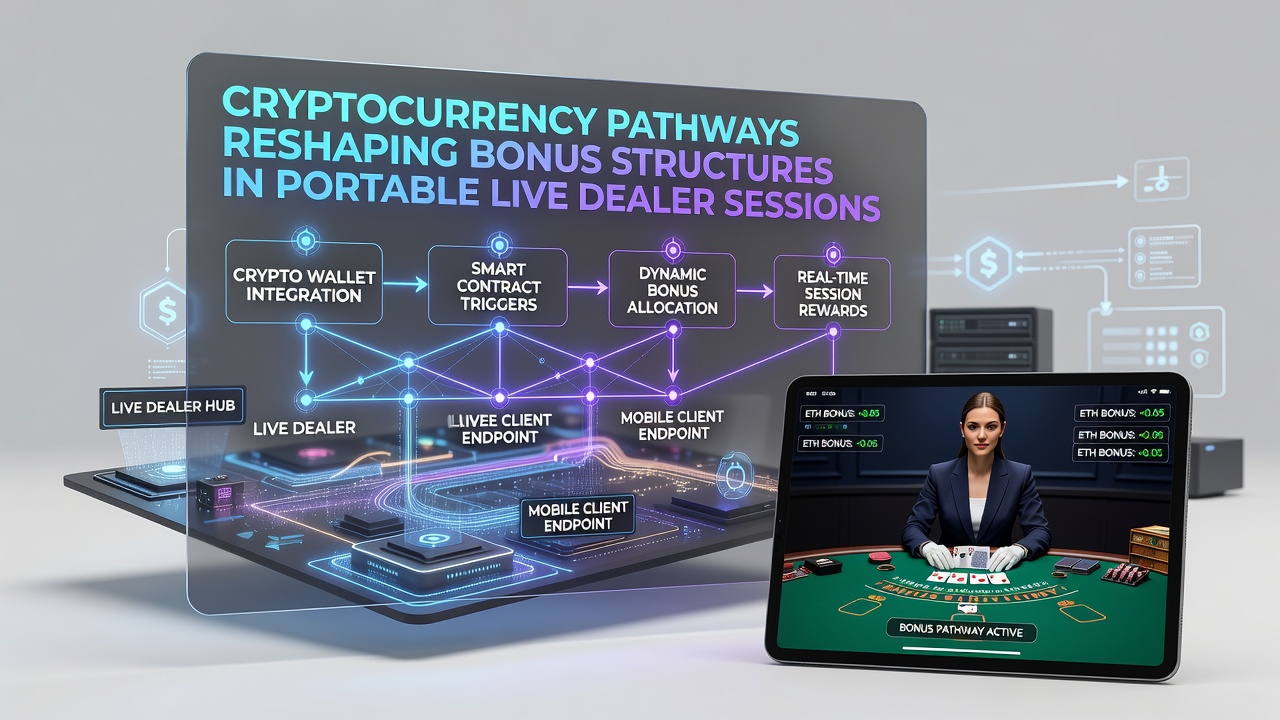 Mobile device displaying live dealer table with overlaid cryptocurrency bonus indicators and transaction confirmations