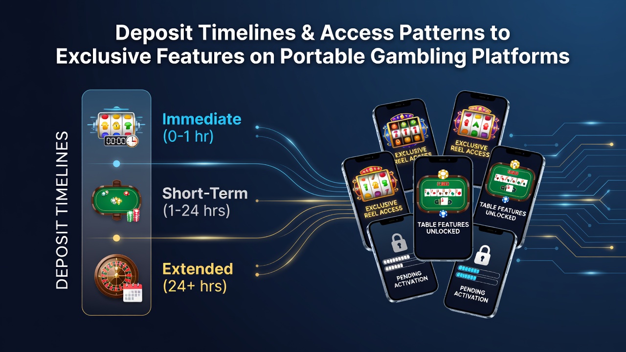 Mobile gambling interface showing deposit processing and exclusive reel access on portable devices