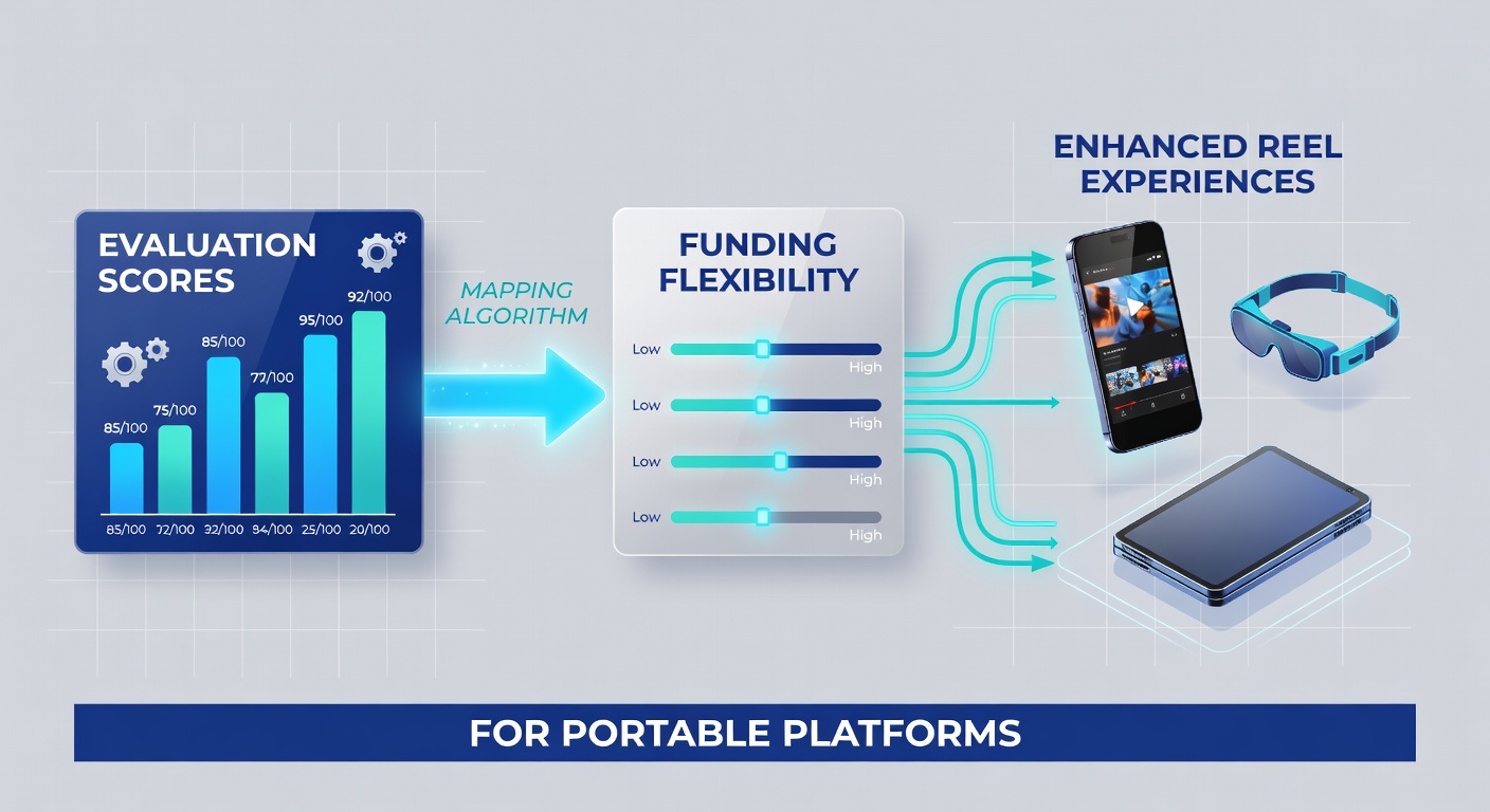 Data dashboard illustrating score-to-funding pathways across multiple portable device categories