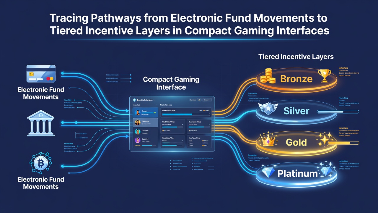 Flowchart depicting connections between digital transfers and reward tier progression on handheld devices